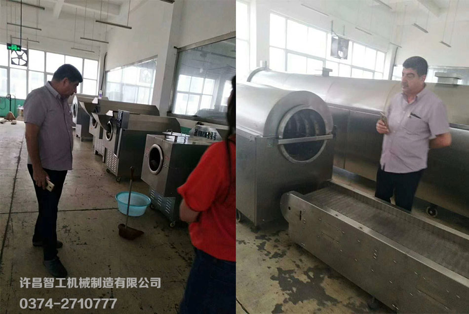 土耳其客户参观许昌智工炒货机